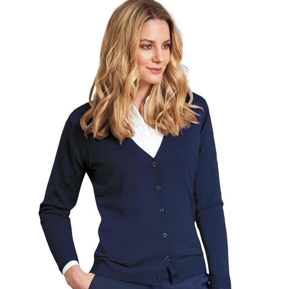 Brook Taverner Womens/Ladies Augusta V Neck Cardigan / Navy